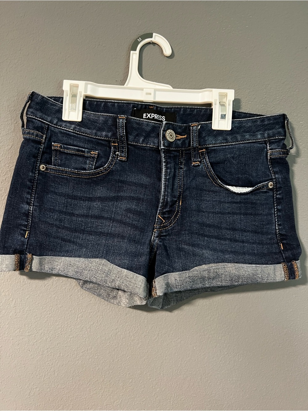 Express Jean Shorts: Shortie Relaxed Low Rise Size 2
